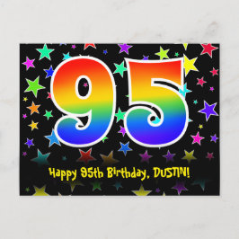 Postal Cumpleaños 95: Patrón de Estrellas Divertidas, Arc