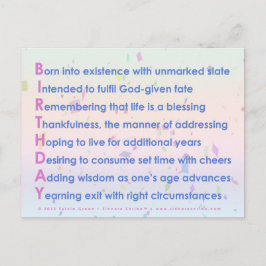 Postal Cumpleaños (Acróstico)