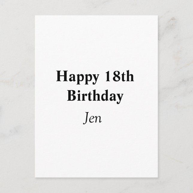 Postal cumpleaños agregar el nombre de la tabla editable  (Anverso)
