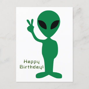 Postal Cumpleaños Alien Pacífico