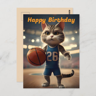 Postal Cumpleaños "Baloncesto con un toque de actitud de 