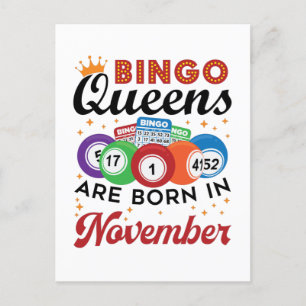 Postal Cumpleaños Bingo Mujeres Noviembre