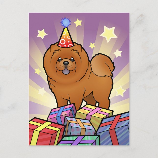 Postal Cumpleaños Chow Chow (Anverso)