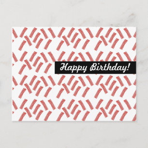 Postal Cumpleaños con Tocino Patrón Personalizado para Cu