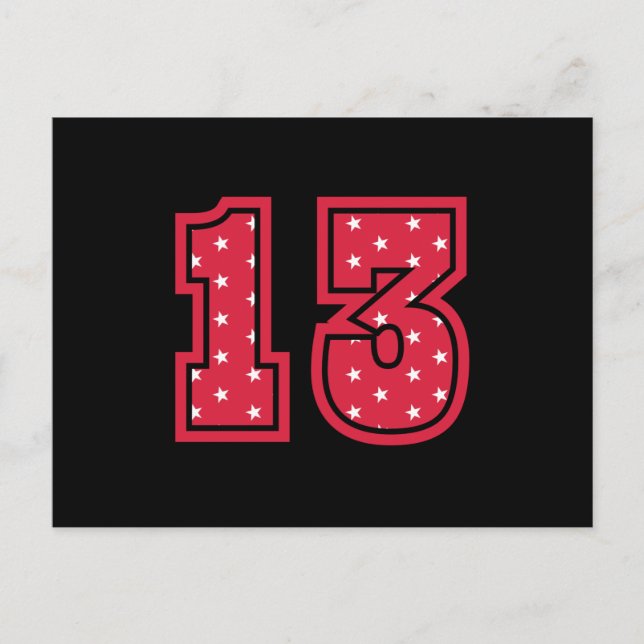 Postal CUMPLEAÑOS DE 13 AÑOS Cumpleaños 13 Cumpleaños Niñ (Anverso)