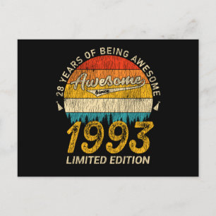 Postal Cumpleaños de 32 años 1993 Regalo increíble para e