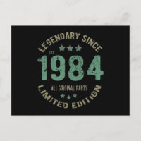 Cumpleaños de 41 años Leyenda de 1984 Regalo de cu