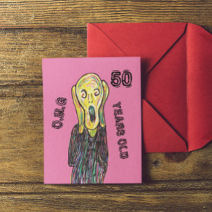 Postal cumpleaños de 50 años cualquier edad  