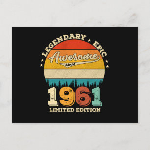 Postal Cumpleaños de 64 años 1961 Regalo increíble para e