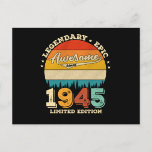 Postal Cumpleaños de 70 Años 1955 Regalo Impresionante pa