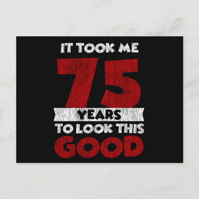 Postal Cumpleaños de 75 años me hizo ver bien Cumpleaños  (Anverso)