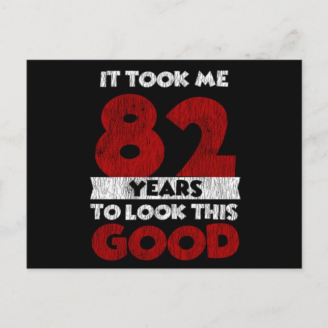 Postal Cumpleaños de 82 años me hizo verme bien Cumpleaño (Anverso)
