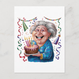 Postal Cumpleaños de Abuela con Gran Sonrisa