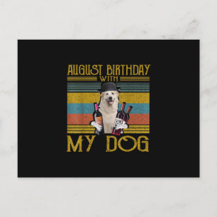 Postal Cumpleaños de agosto con mi gran perro Pirineos 20