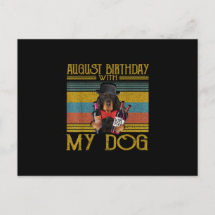 Postal Cumpleaños de agosto con mi perro Setter Gordon 20