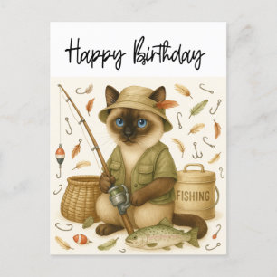 Postal Cumpleaños de amantes de la pesca 