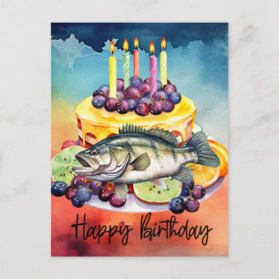 Postal Cumpleaños de amantes de la pesca 