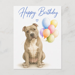 Postal Cumpleaños de American Bully