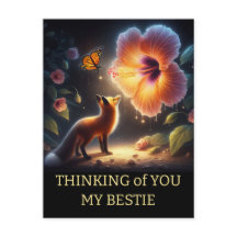 Cumpleaños de amigo Zorro del Bosque Oscuro Flora