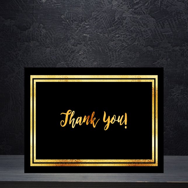 Postal Cumpleaños de aniversario de oro negro gracias (Subido por el creador)