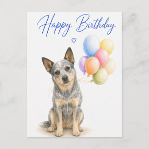 Postal Cumpleaños de Australian Cattle Dog
