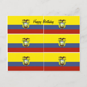 Postal cumpleaños de bandera ecuatoriana