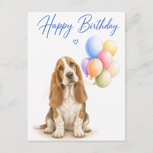 Postal Cumpleaños de Basset Hound