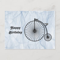 Cumpleaños de Bicicleta Antigua de Rueda Alta