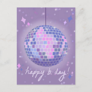Postal Cumpleaños de bola de discoteca Boogie Woogie 