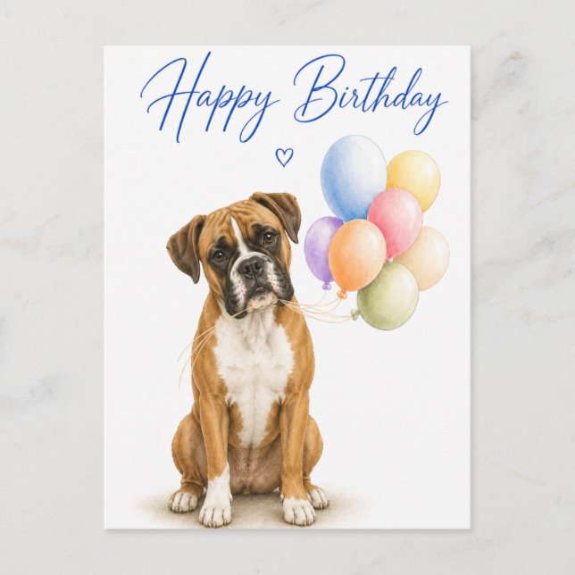 Postal Cumpleaños de Boxer (Anverso)