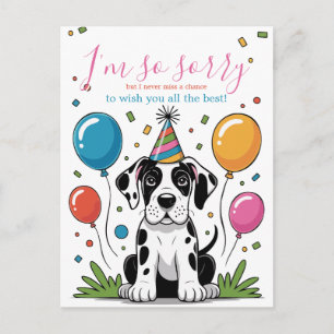 Postal Cumpleaños de cachorro de Gran Danés