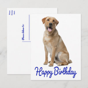Postal Cumpleaños de cachorro de Labrador Retriever amari