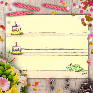 Postal Cumpleaños de Camaleón