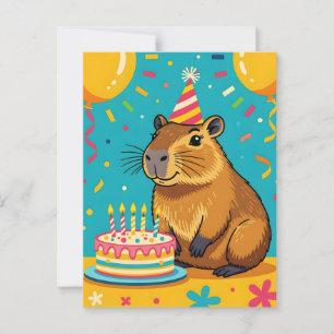 Postal Cumpleaños de Capybara