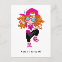 Cumpleaños de chica de baile de rotura de Hip Hop 