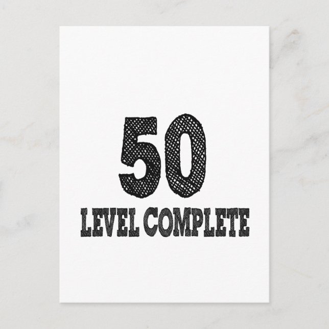 Postal Cumpleaños de completar nivel 50 (Anverso)