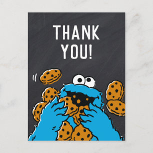 Postal Cumpleaños de Cookie Monster Pizarra Agradecimient