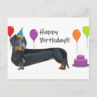 Postal Cumpleaños de Dachshund