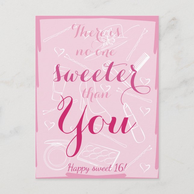 Postal Cumpleaños de Dulces 16 (Anverso)