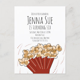 Postal Cumpleaños de fiesta de película al aire libre con