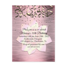 Cumpleaños de Flor Lotus Elegante para Rubor Rosa