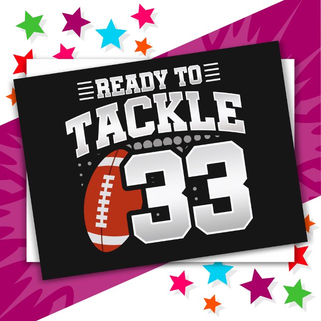 Postal Cumpleaños de Fútbol Americano de 33 Años Cumpleañ (Subido por el creador)