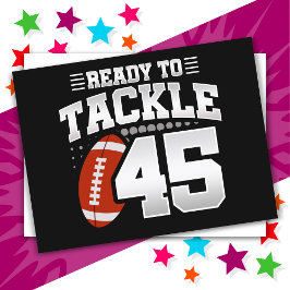 Postal Cumpleaños de Fútbol Americano de 45 Años Cumpleañ