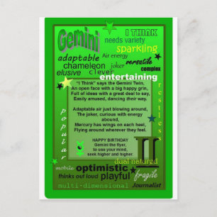 POSTAL CUMPLEAÑOS DE GEMINI