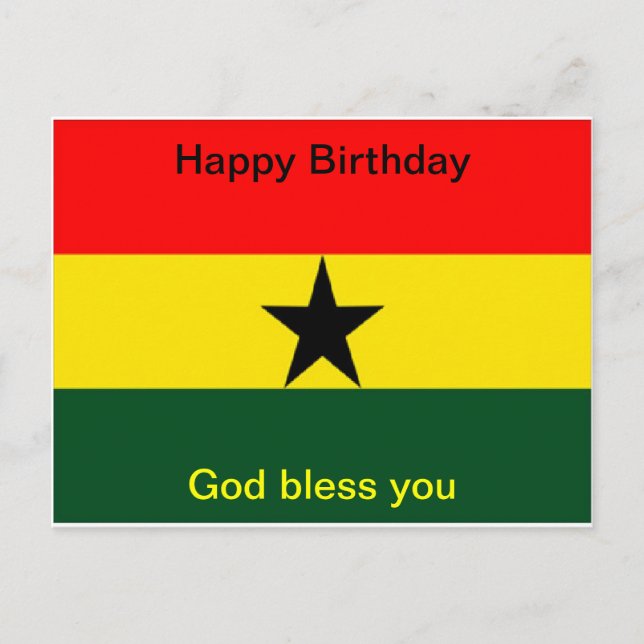 Postal cumpleaños de Ghana (Anverso)