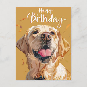 Postal Cumpleaños de Golden Retriever