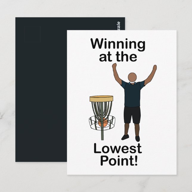 Postal Cumpleaños de golfista ganador con menor puntuació (Anverso / Reverso)