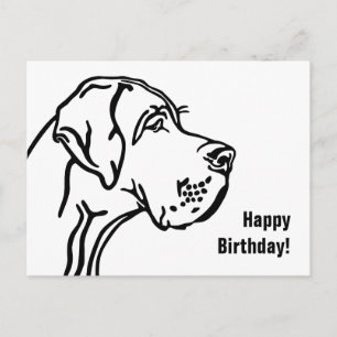 Postal Cumpleaños de Gran Danés
