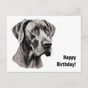 Postal Cumpleaños de Gran Danés