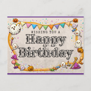 Postal Cumpleaños de Halloween